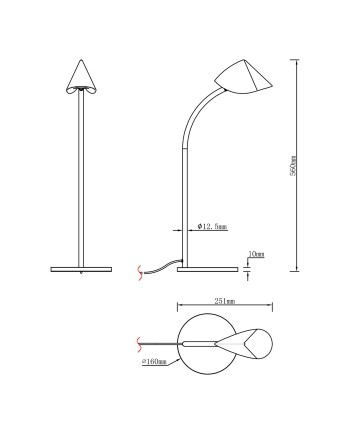 CAPUCCINA * SOBREMESA LED ALTA 8.5W
